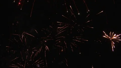 FIREWORKS VERY CLOSE VIEW Stock Footage 92911351
