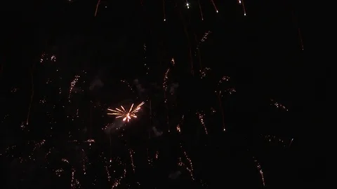 FIREWORKS VERY CLOSE VIEW SLOW MOTION Stock Footage 92911508