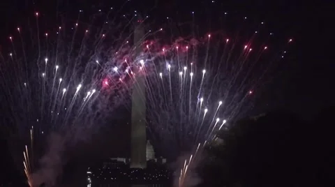 Fireworks Washington Slow Motion Stock Footage 46759468