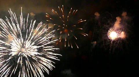 Fireworks On Water - 04 - Fast Loop + Sound 動画素材 52930669