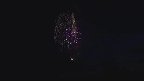 Fireworks wide Stock Footage 76973880