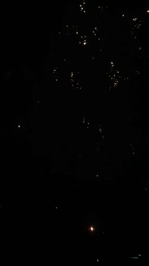 Fireworks in the window on the black sky. Stock Footage 165239582