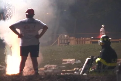 Fireworks1 - launch zone Stock-Footage 510816