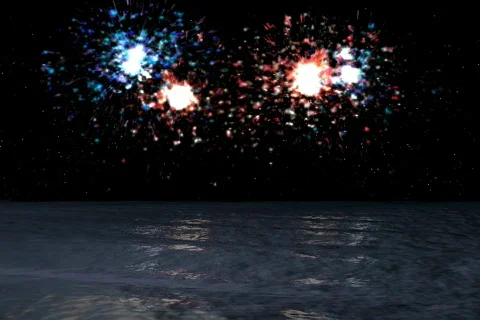 FireworksLake 18 Video stock 446037