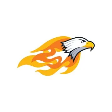 Firey eagle Illustrazione stock