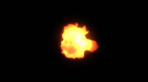 A firey explosion erupts from an inky void. Stock Footage 52324871