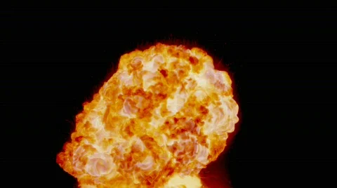 Firey Explosion - MUSH008 HD Stock Footage