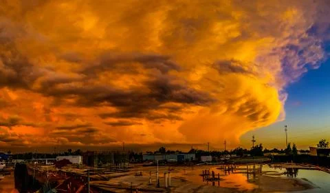 Firey Sunset Fotos Stock