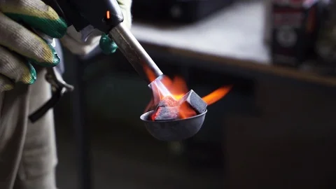 Firing black cubes of coals Stock Footage 108985853