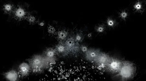 Firing Bullets Into Glass Crossing Stock Footage 38564984