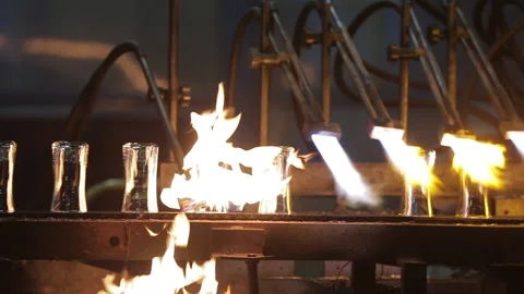 Firing glass goblets Stock Footage 171601464