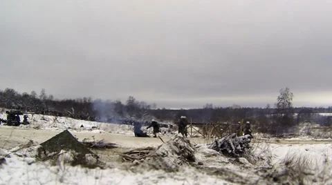 Firing line Stock Footage 34565681