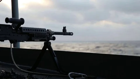 Firing M240 Machine Gun  Stock-Footage 82153767