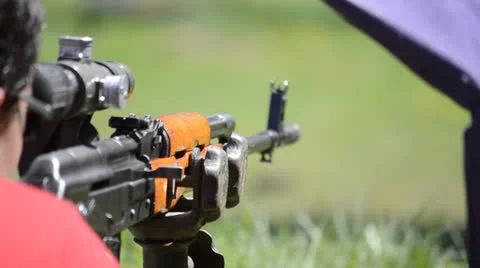 Firing sniper rifle Stock-Footage 23920429
