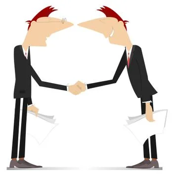 Firm handshake Illustrazione stock