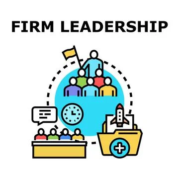 Firm leadership concept developing business strategy and growth Stock Illustration