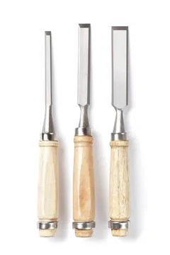 Firmer chisel in white back on white background Stock Photos