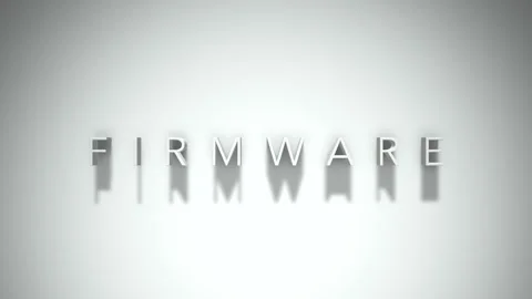 Firmware 3D title animation with shadows on a white background Stock Footage 297387117