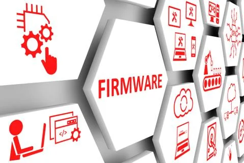 FIRMWARE concept cell background 3d illustration Stock Illustration