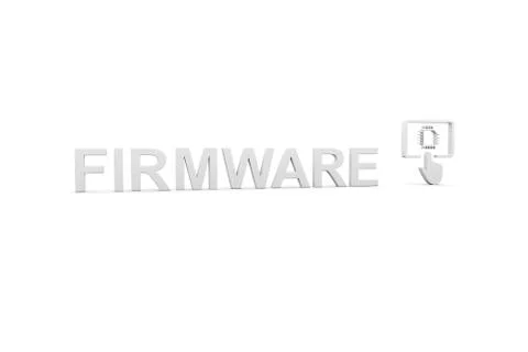 FIRMWARE concept white background 3d render illustration Stock Illustration