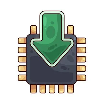 Firmware download illustration Stock Illustration