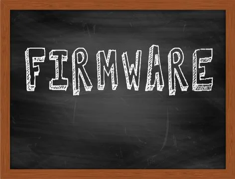 FIRMWARE  hand writing text on black chalkboard Stock Illustration