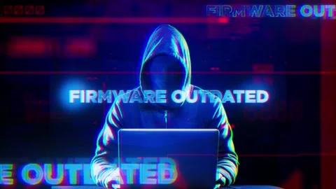 Firmware Outdated concept technology futuristic data background Stock Footage 343555344