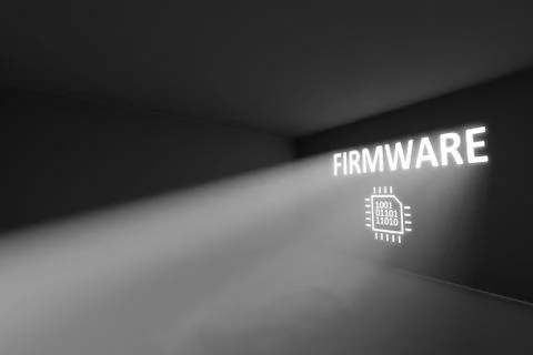 FIRMWARE rays volume light concept 3d illustration Illustrazione stock