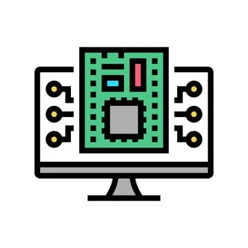 Firmware software color icon vector illustration 스톡 일러스트