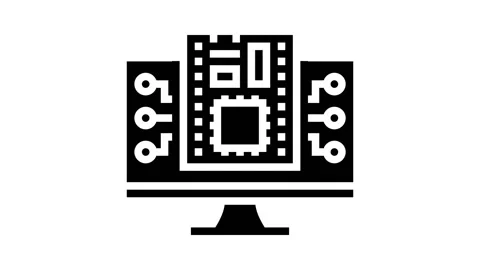 Firmware software glyph icon animation 動画素材 222816038