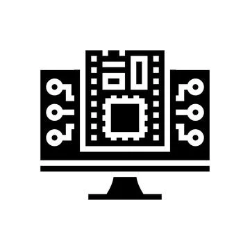 Firmware software glyph icon vector illustration Stockillustratie