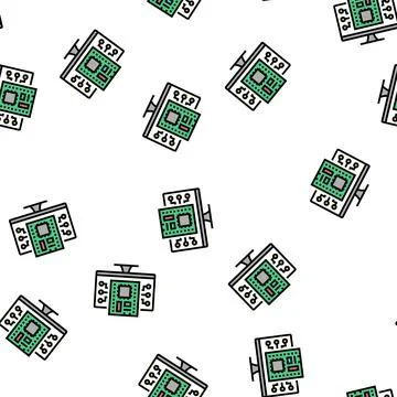 Firmware software vector seamless pattern Stock Illustration