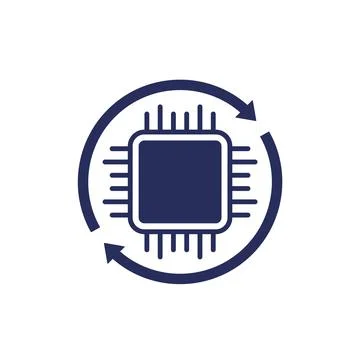 Firmware update icon with arrows Stock Illustration