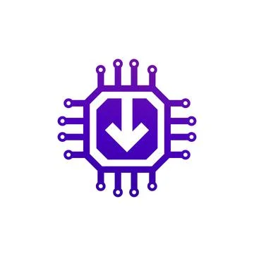 Firmware update icon on white Stock Illustration