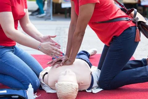 First aid and CPR class 写真素材