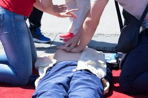 First aid and CPR class Stock Photos