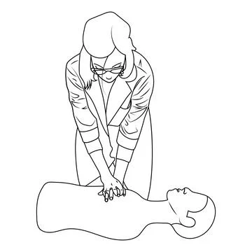 First aid and CPR training doll vector illustration. Stock Illustration