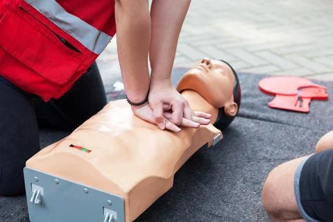 First aid and CPR training Stock Photos