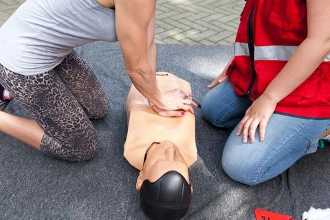First aid and CPR training Stock Photos