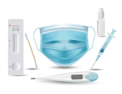First aid and diagnostic kit for medical and home use Stock Illustration