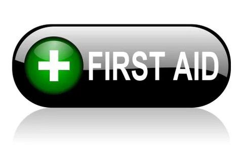First aid blak long banner Stock Illustration
