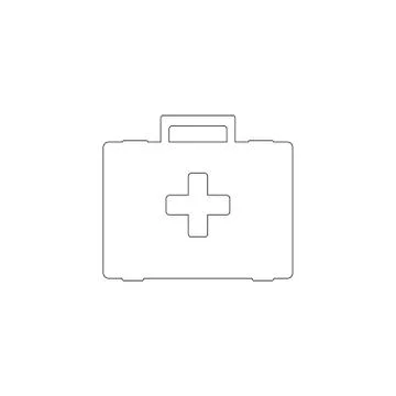 First aid box. flat vector icon Stock Illustration