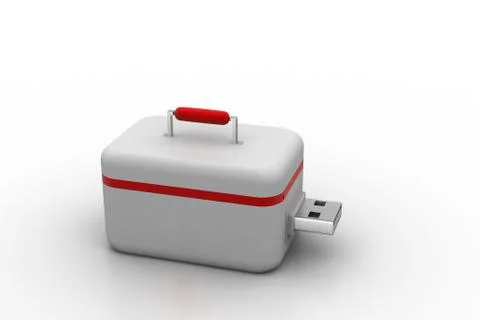 First  aid box made by usb flash drive Free Stock Illustration