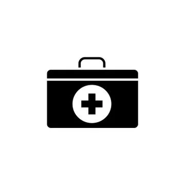 First aid box solid icon 스톡 일러스트