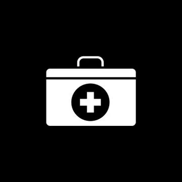 First aid box solid icon Illustrazione stock