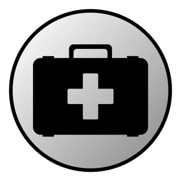 First aid button Illustrazione stock