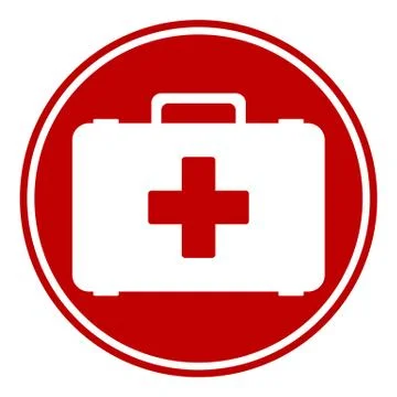 First aid button Illustrazione stock