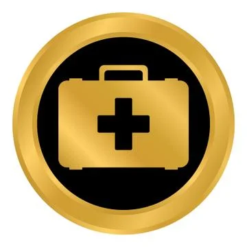 First aid button. Stock Illustration