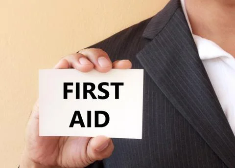 FIRST AID IN CARD Stock Photos