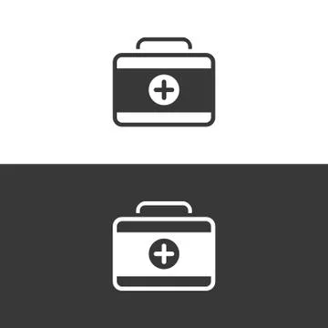 First aid case icon. Emergency medical equipment. Vector illustration Stock Illustration